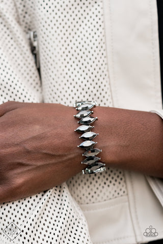 Paparazzi Fiercely Fragmented - Silver Bracelet