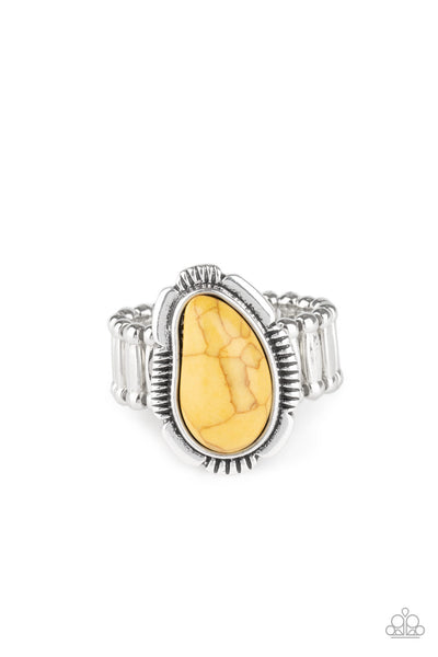 Paparazzi Mineral Mood - Yellow Ring