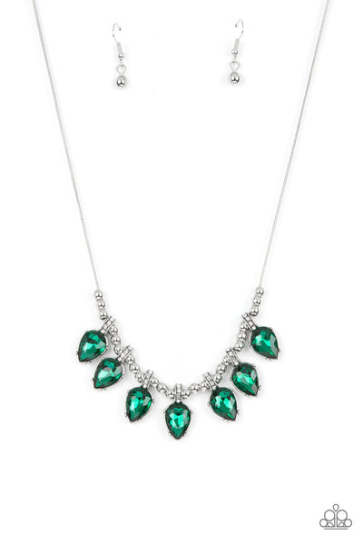 Paparazzi Crown Jewel Couture - Green Necklace