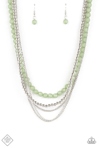 Paparazzi Boardwalk Babe - Green Necklace