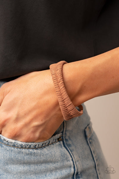 Paparazzi Desert Odyssey - Brown Cuff Bracelet