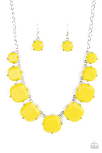 Paparazzi Prismatic  Prima  Donna Yellow Exclusive Summer Pack Necklace