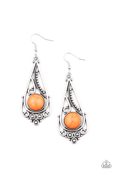 Paparazzi Canyon Climate - Orange Earrings