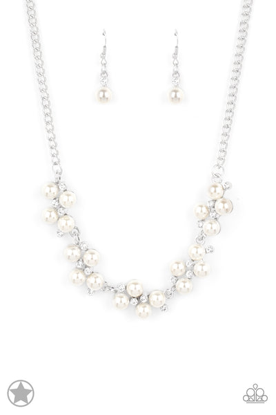 Paparazzi Love Story Blockbuster White Pearl Necklace