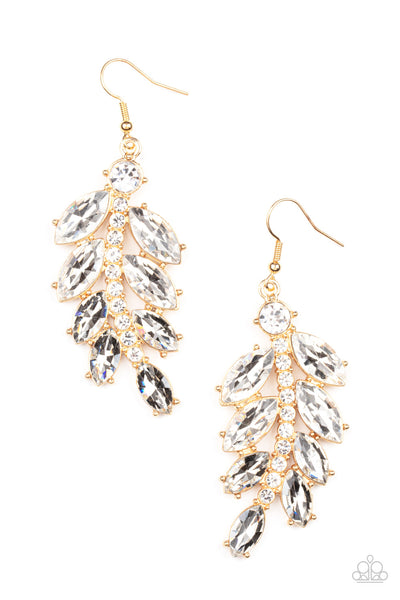 Paparazzi Ice Garden Gala - Gold Earrings