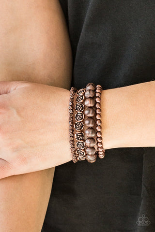 Paparazzi Rose Garden Gala - Copper Bracelet