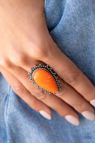 Paparazzi Down-to-Earth Essence - Orange Ring