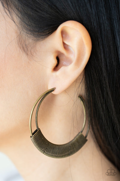 Paparazzi Artisan Attitude - Brass Earrings