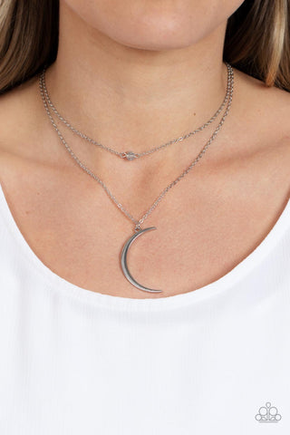 Paparazzi Modern Moonbeam - Silver Necklace