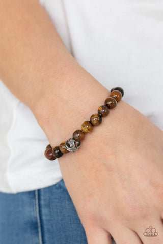 Paparazzi ZEN Commandments - Brown Bracelet