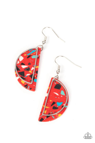 Paparazzi Flashdance Fashionista - Red Earrings