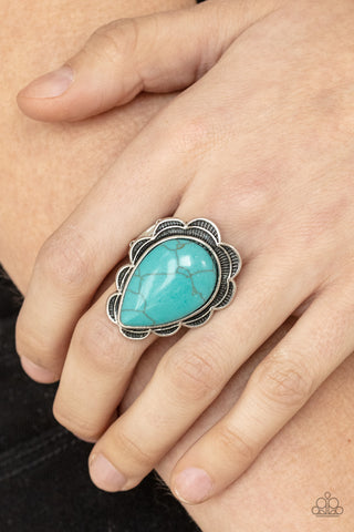 Paparazzi BADLANDS Romance Blue Ring