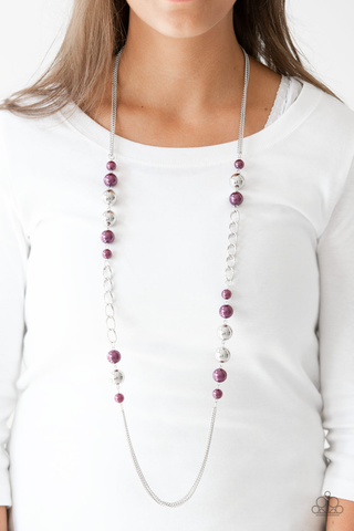 Paparazzi Uptown Talker - Purple Necklace