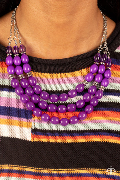 Paparazzi Coastal Cruise - Purple Necklace