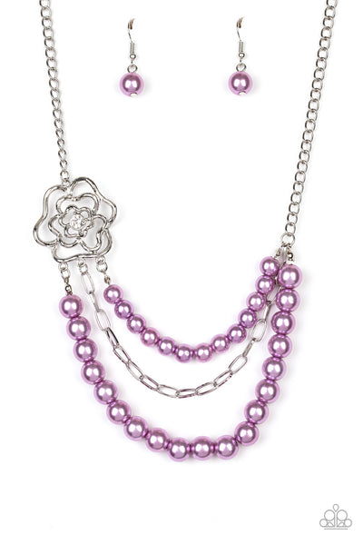 Paparazzi Fabulously Floral - Purple Necklace