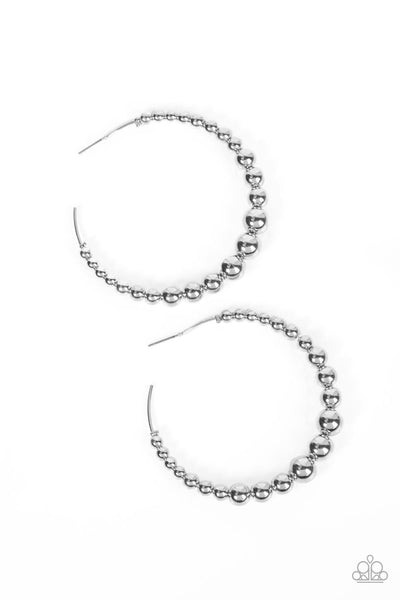 Paparazzi Show Off Your Curves - Silver Hoop Earrings