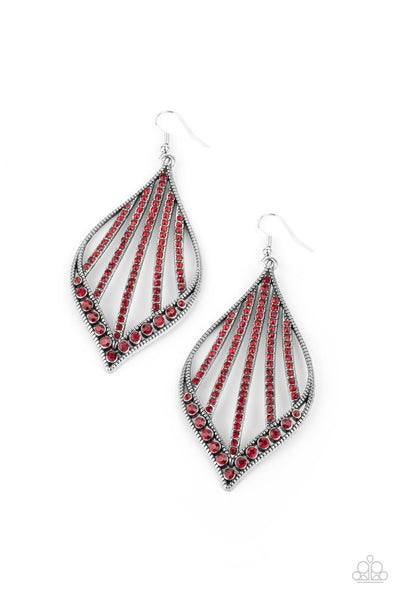 Paparazzi Showcase Sparkle - Red Earrings