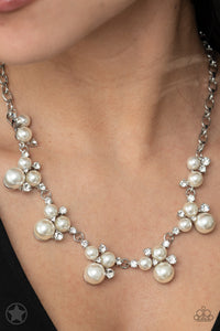 Paparazzi Toast To Perfection - White Blockbuster Pearl White Necklace