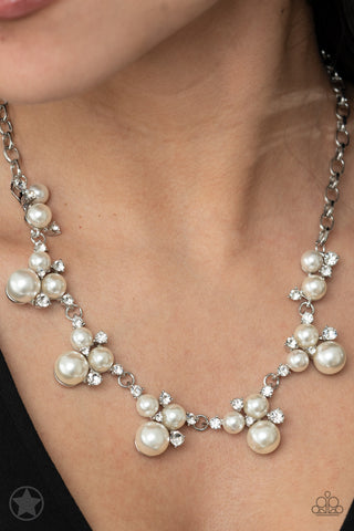 Paparazzi Toast To Perfection - White Blockbuster Pearl White Necklace