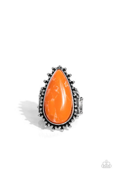 Paparazzi Down-to-Earth Essence - Orange Ring