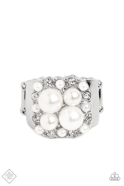 PAPARAZZI Opulent Overture - White Pearl Ring
