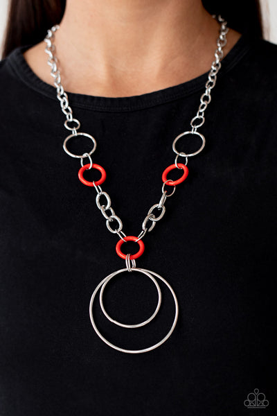 Paparazzi HOOP du Jour Red necklace