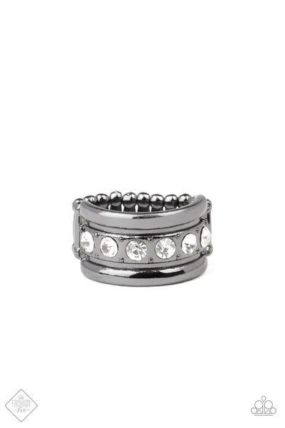 Paparazzi Dauntless Shine Black Ring