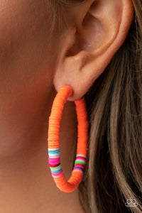 Paparazzi Colorfully Contagious - Orange Earrings