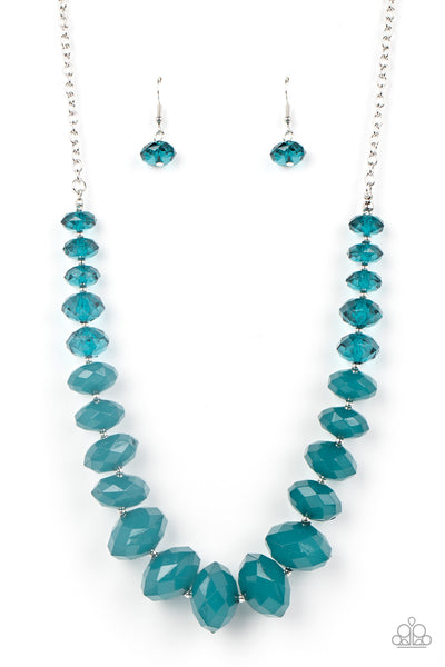 Paparazzi Happy Glow Lucky Blue Necklace