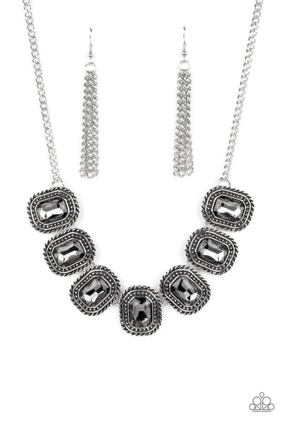 Paparazzi Iced Iron - Silver Necklace