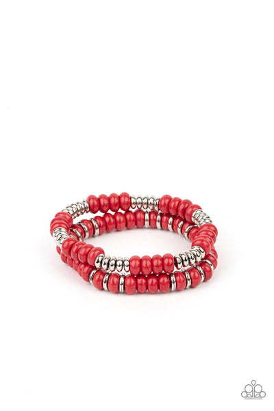 Paparazzi Desert Rainbow - Red Bracelet