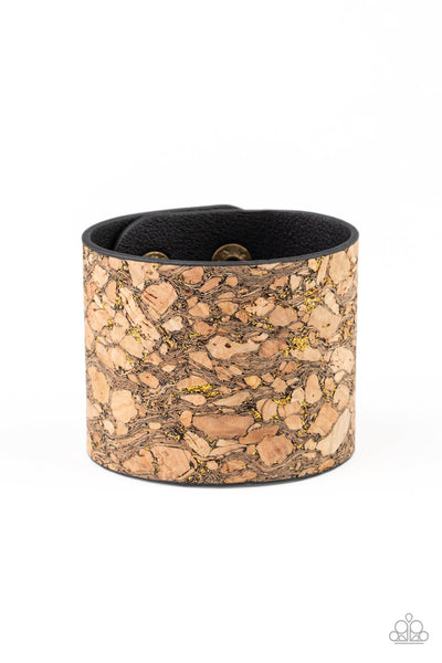 Paparazzi Cork Congo - Brass Bracelet