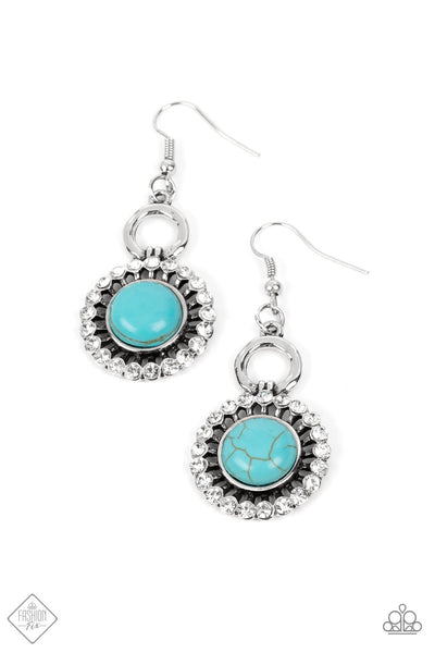 Paparazzi Mojave Mogul - Fashion Fix Blue Earrings