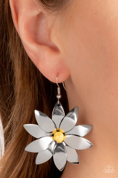 Paparazzi Pinwheel Prairies - Yellow Earrings