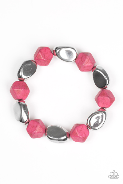 Paparazzi Rock Candy Canyons - Pink Bracelet