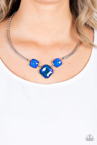 Paparazzi Divine Iridescence UV Blue Necklace