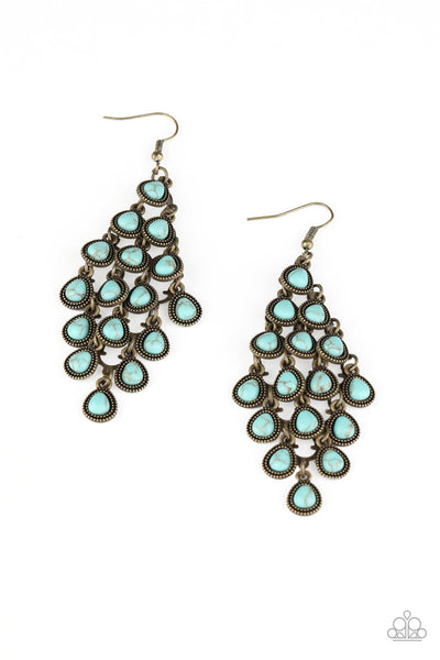 Paparazzi Rural Rainstorms - Brass Earrings