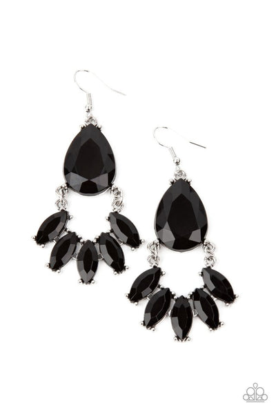 Paparazzi Powerhouse Call Black Earrings