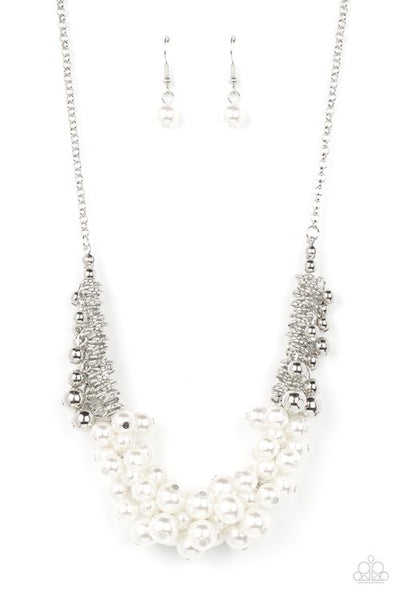 Paparazzi Bonus Points - White Pearl Necklace