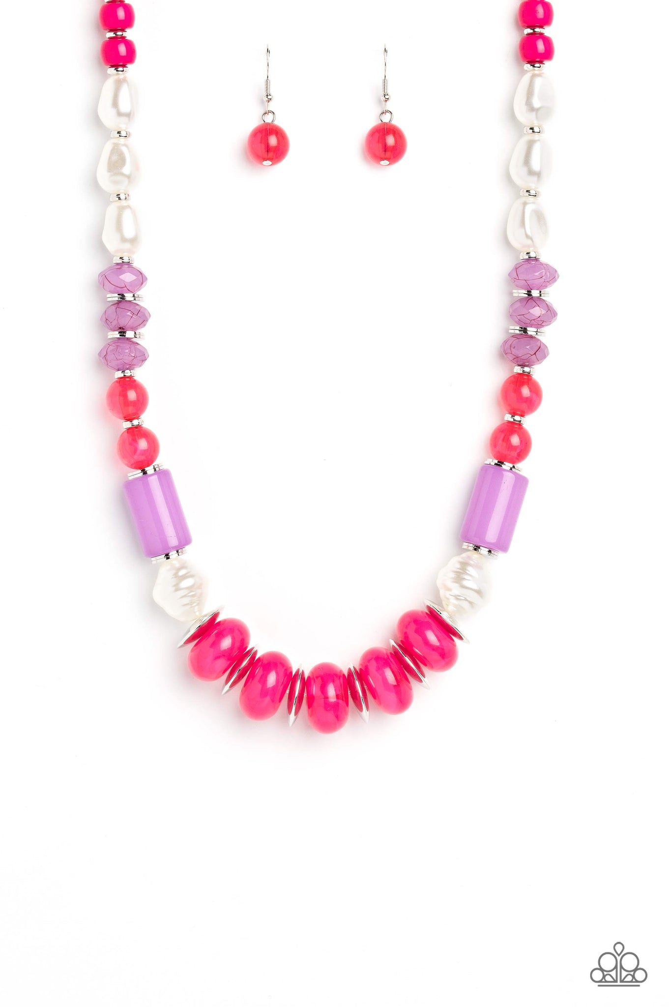 Paparazzi A SHEEN Slate - Pink Necklace