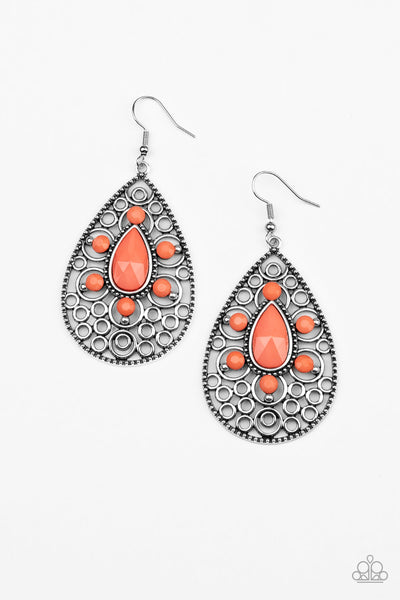 Paparazzi Modern Garden - Orange Earrings