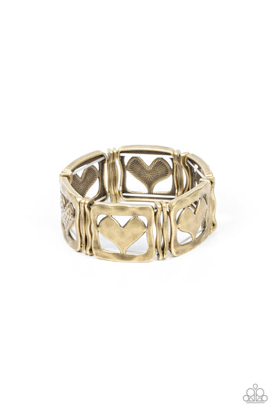 Paparazzi Legendary Lovers - Brass Heart Bracelet