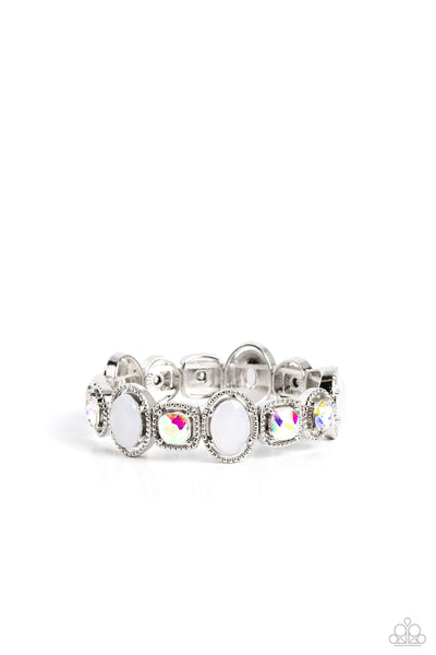 Fashion Fairy Tale - White Iridescent Bracelet