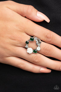 Paparazzi Butterfly Bustle - Green Ring