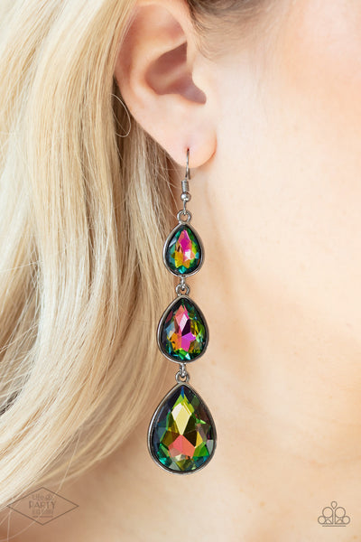 Paparazzi Metro Momentum - Multi Oil Spill Earrings