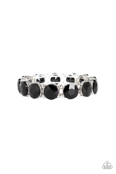 Paparazzi Glitzy Glamorous - Black Bracelet