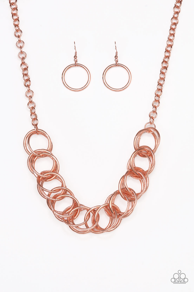 Paparazzi Heavy Metal Hero - Copper Necklace