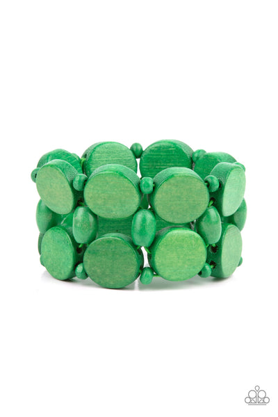 Paparazzi Beach Bravado Green Bracelet