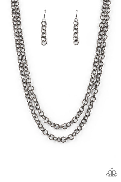 Paparazzi Grunge Goals Black Necklace