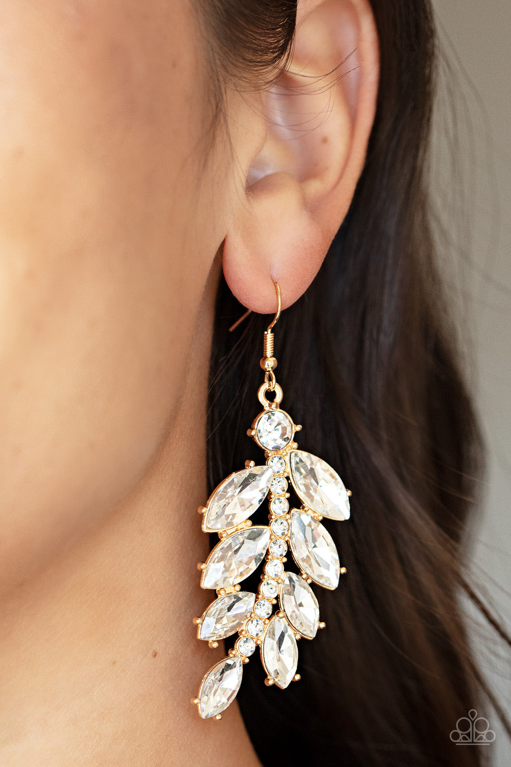 Paparazzi Ice Garden Gala - Gold Earrings